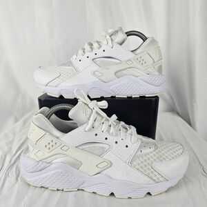 Nike Air Huarache Triple White Platinum Men's Size 8.5 318429-111 Sneakers Shoes
